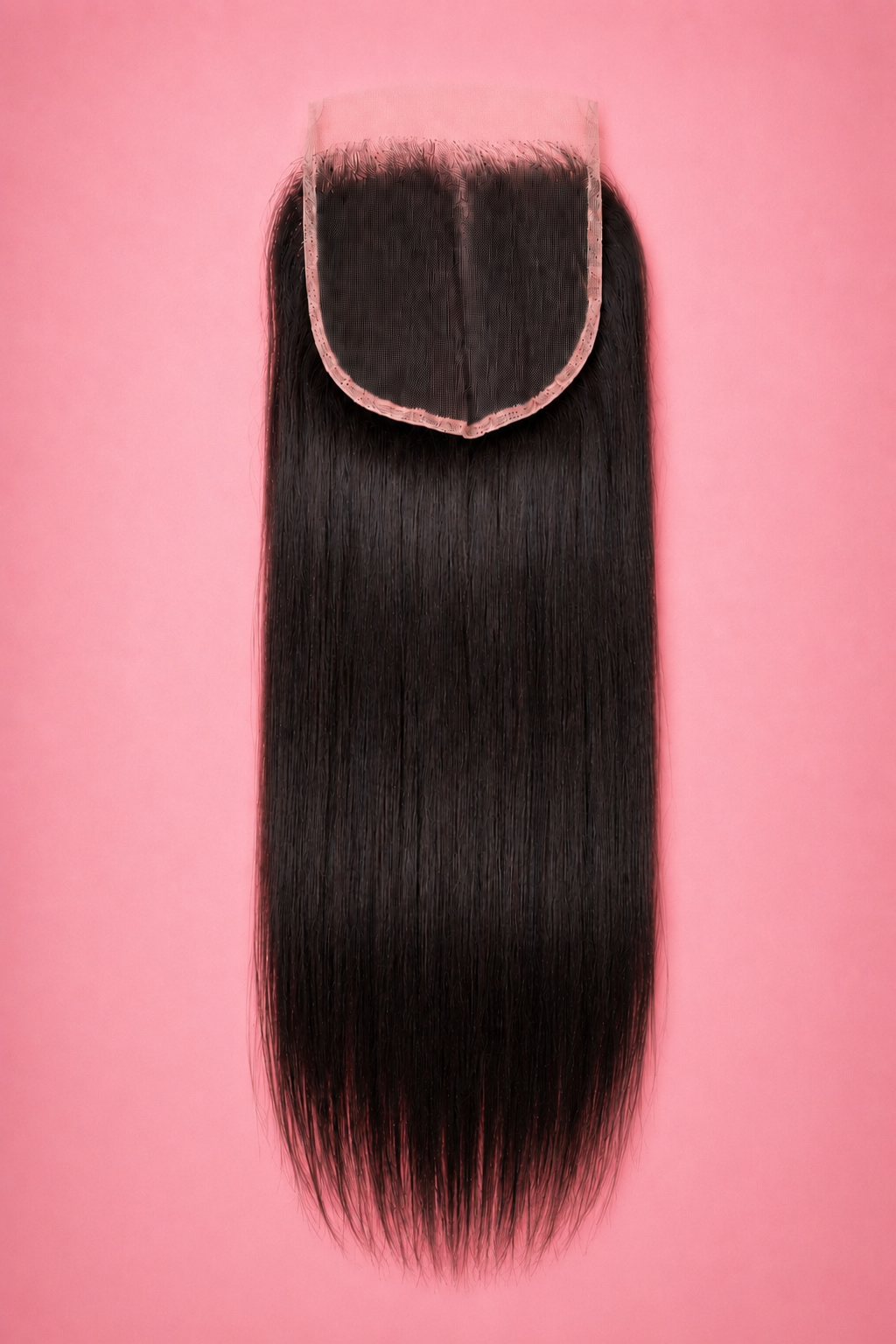 Raw hair closure styled, hairline close up